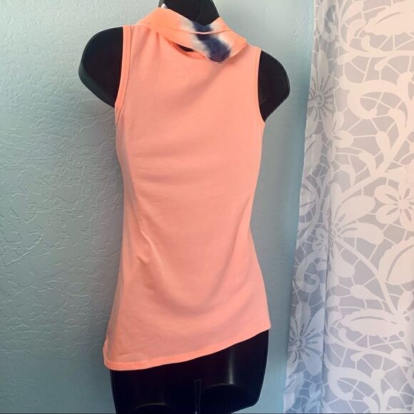 Lily  Bleu Orange Mermaid Graphic Tank Top & Tie Dye Scarf Size Large 14 - Picture 7 of 10